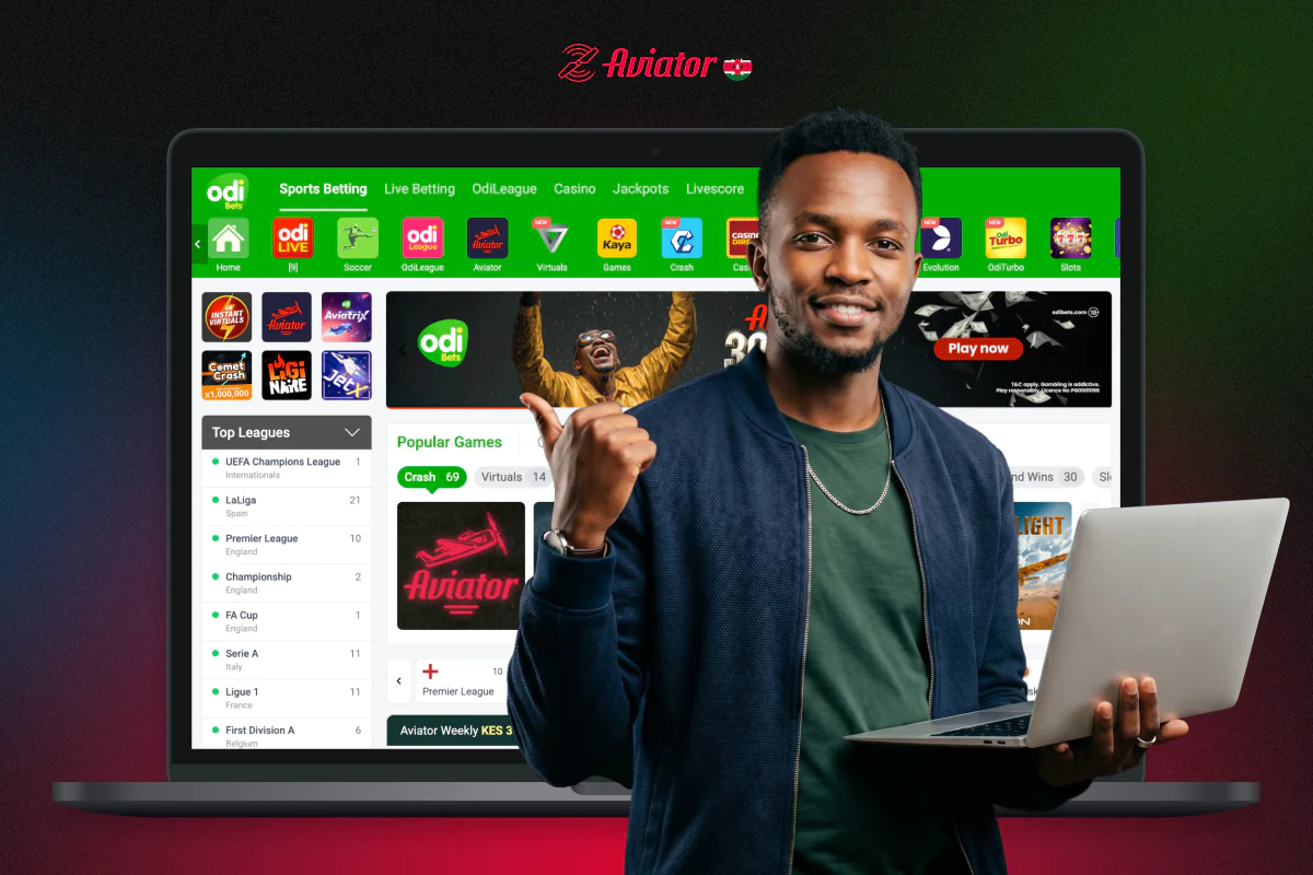 The popular online game Aviator is available to Odibets users in Kenya